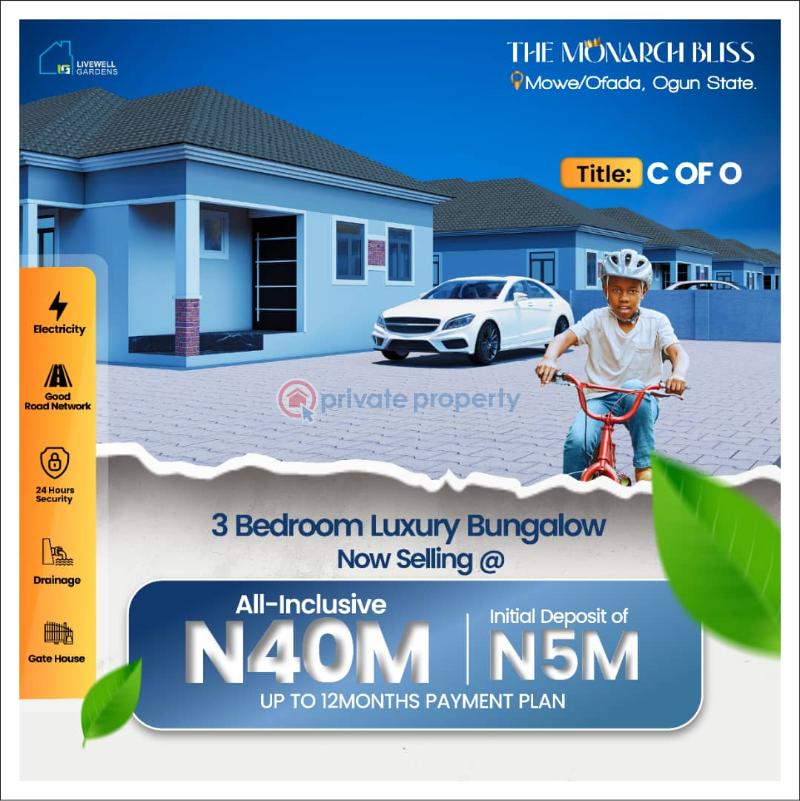 3 bedroom Detached Bungalow For Sale Monarch Bliss Mowe Ofada Mowe Ogun area  - 2
