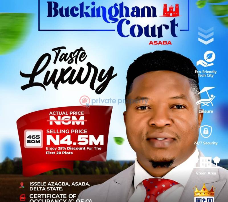 Land For Sale Buckingham Court With C Of O Located 10min Drive From