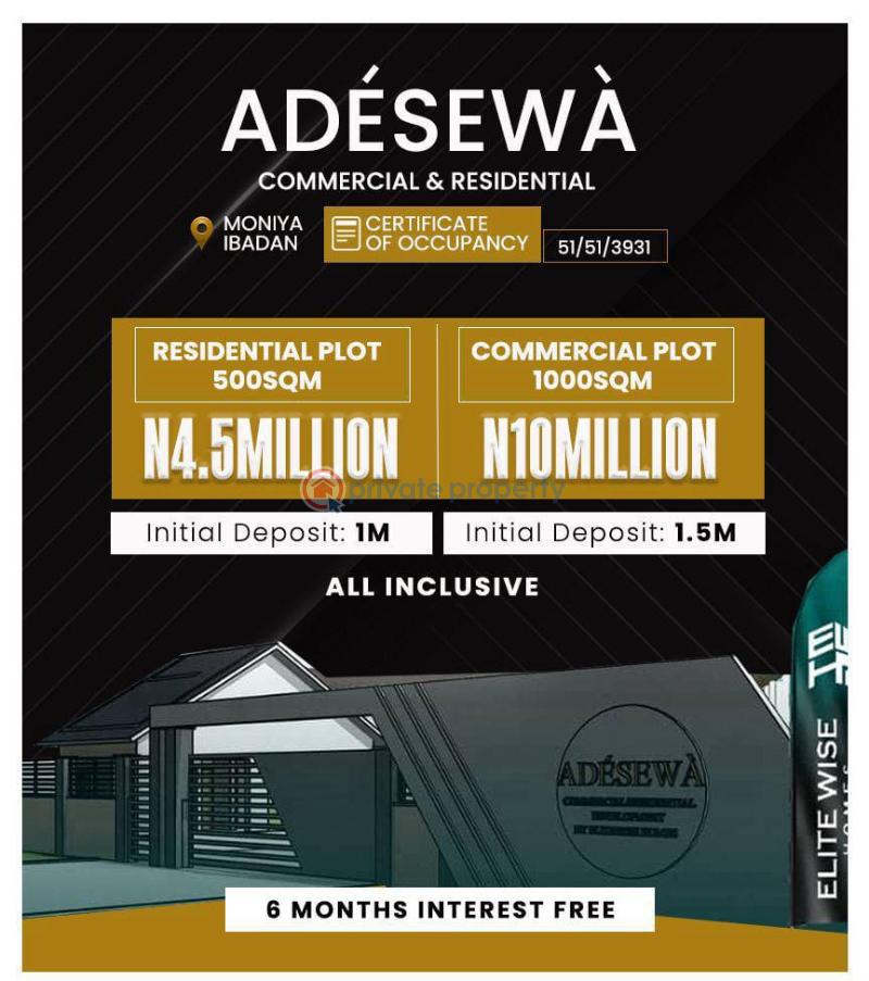 Residential Land For Sale Adesewa Moniya Ibadan Moniya Ibadan Oyo - 0