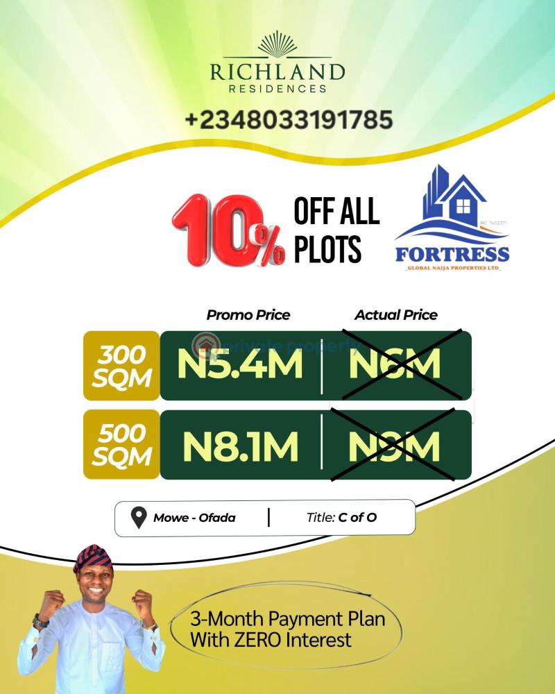Mixed use Land For Sale Mowe Ofada Mowe Ogun area  - 3