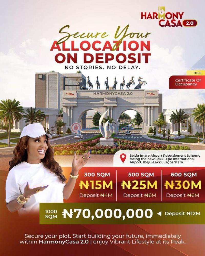 Residential Land For Sale Siedu Imare Airport Resettlement Scheme Facing The New Lekki Epe International Airport Ibeju-Lekki Lagos