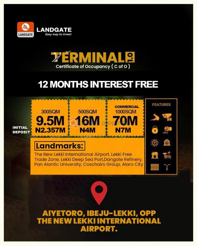 Commercial Land For Sale Terminal 1.0 Estate Aiyetoro Ibeju Lekki Opposite Lekki International Airport Ibeju-Lekki Lagos - 0