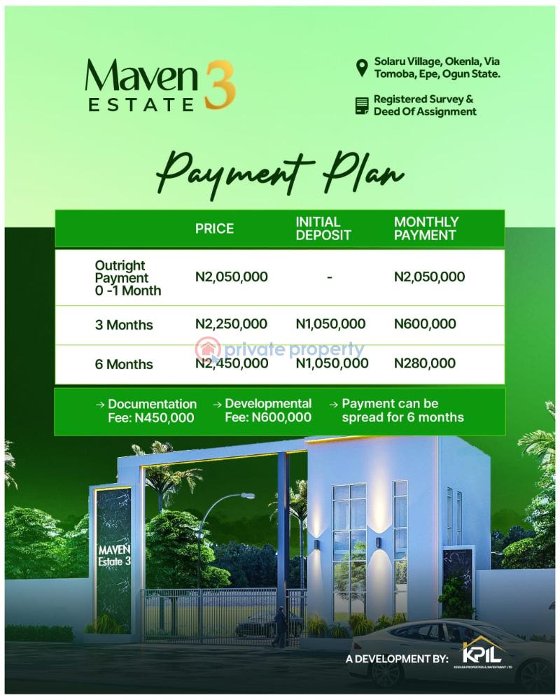 Mixed use Land For Sale Solaru, Okenla Via Tomoba Epe Lagos - 1