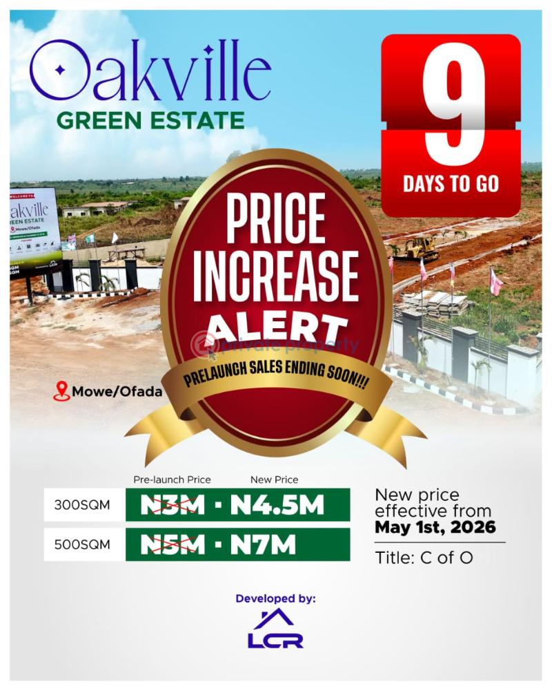 Residential Land For Sale Oakville Green Estate Mowe/ofada Mowe Ogun area  - 1
