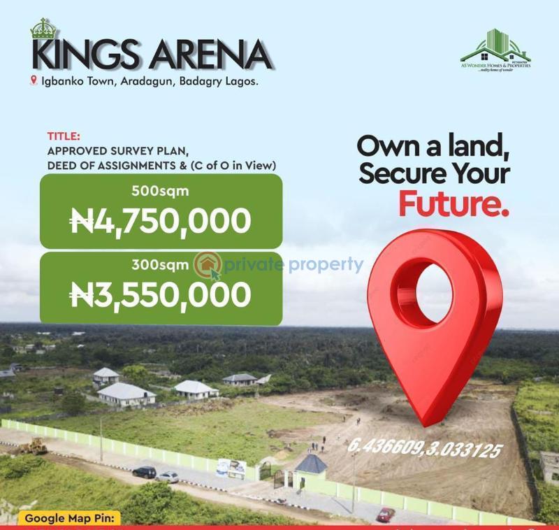 Residential Land For Sale King Arena Estate, Igbanko Town, Aradagun, Badagry Lagos. Badagry Lagos - 0