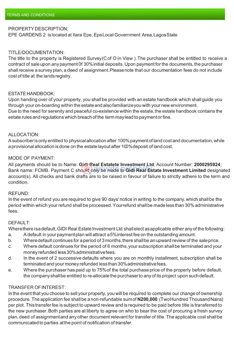 Land For Sale Location Ilara, Epe, Lagos. Lagos Island  - 2