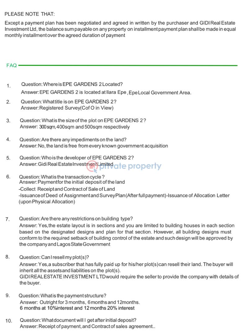 Land For Sale Location Ilara, Epe, Lagos. Lagos Island  - 1