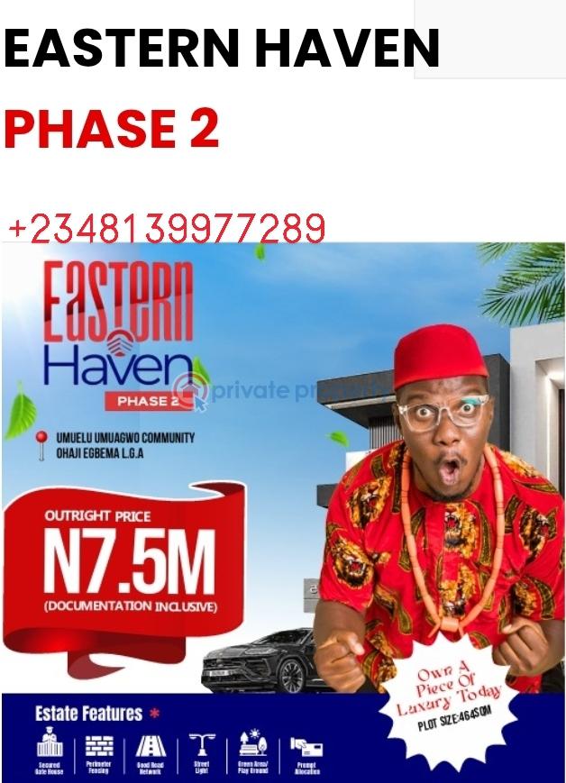 Residential Land For Sale Eastern Haven Estate, Phase 2, Umuelu, Umuagwo Ohaji/Egbema Imo