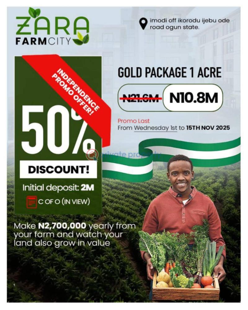 Residential Land For Sale Zara Farm Land, Apa Egbede Community, Imodi Ijasi, Ikorodu/ijebu Ode Road, Ogun State Ijebu Ode Ogun - 1