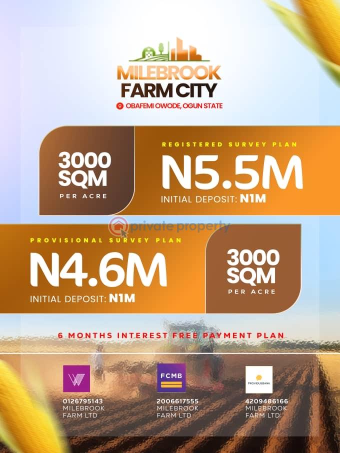 Commercial Land For Sale Milebrook Farm City Estate Located In Obafemi Owode Obafemi Owode Ogun - 1