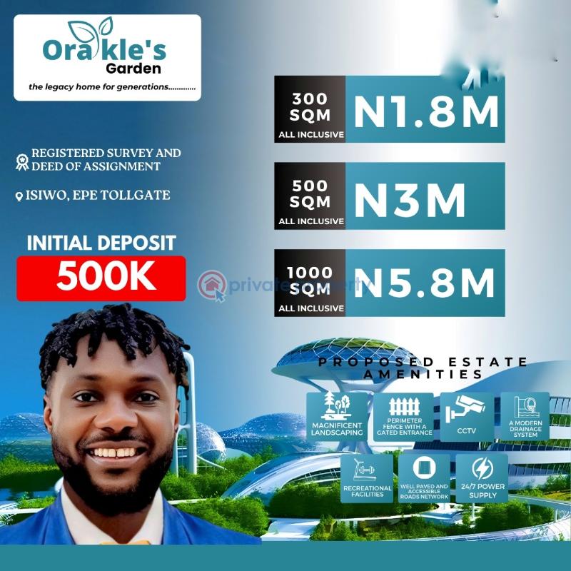 Land For Sale Orakel Garden, Isiwo, Epe/ijebu Ode Express Way Epe Lagos - 0