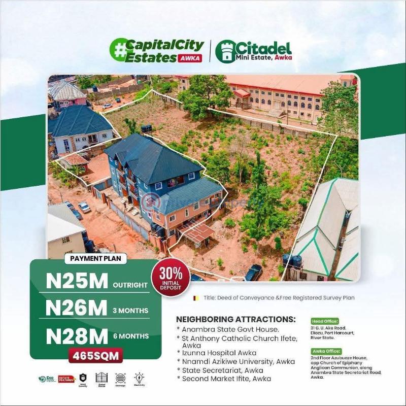 Residential Land For Sale Ifite Awka, Beside St. Anthony Catholic Church Awka South Anambra