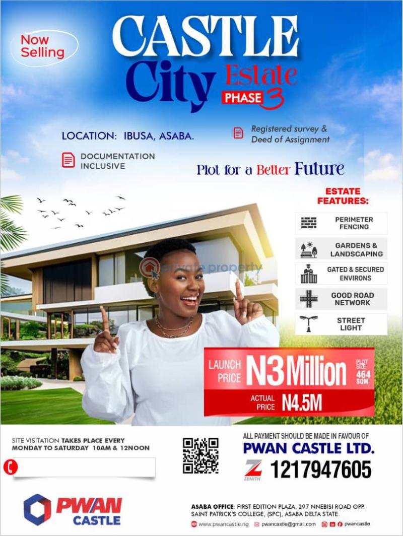 Residential Land For Sale Castle City Estate Ibusa Asaba Asaba Delta