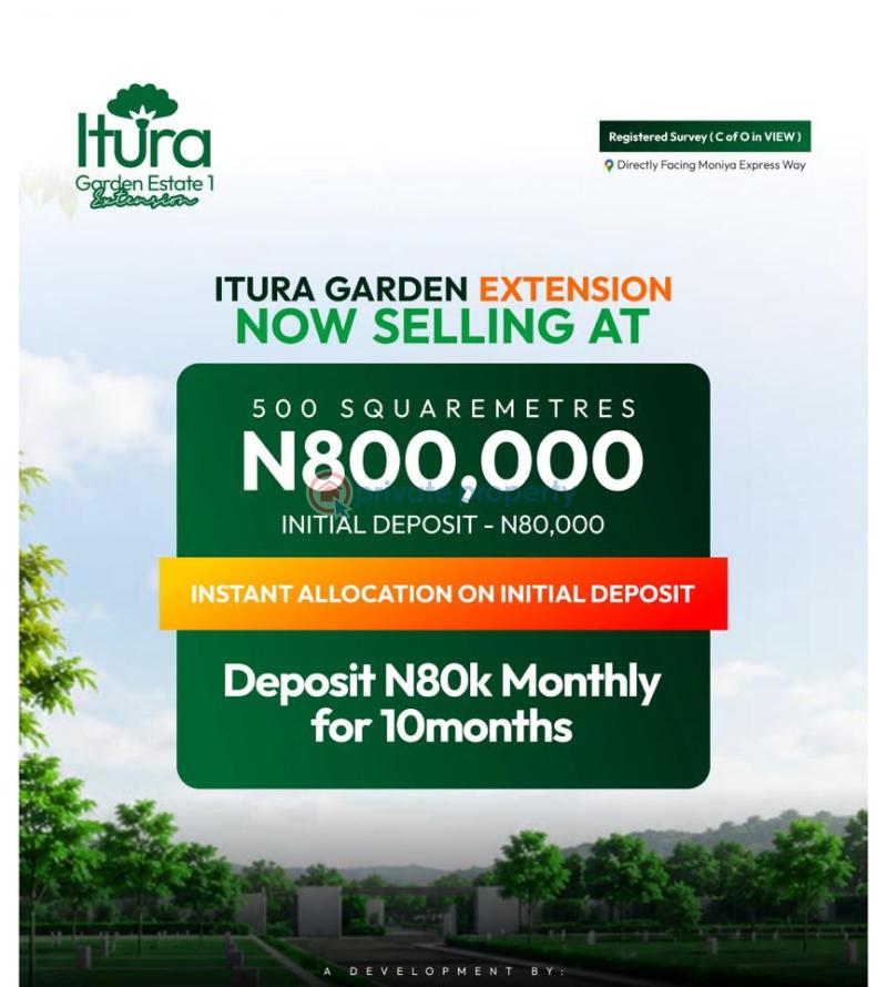 Residential Land For Sale Itura Garden Estate Extension. Ibadan Oyo