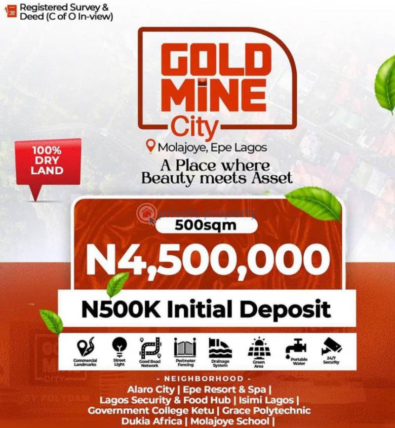 Residential Land For Sale Goldmine City Estate Very Close To Epe Resort And Spa Epe Lagos - 3