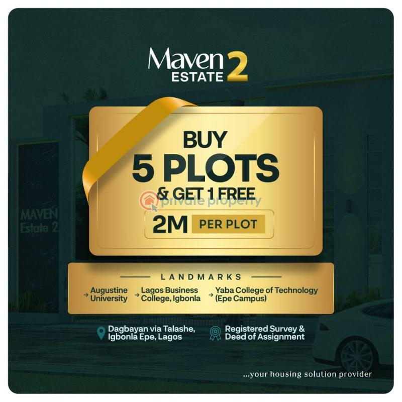 Residential Land For Sale Maven Estate Phase 2 Igbonla Epe Close To Augustine University Epe Lagos - 5