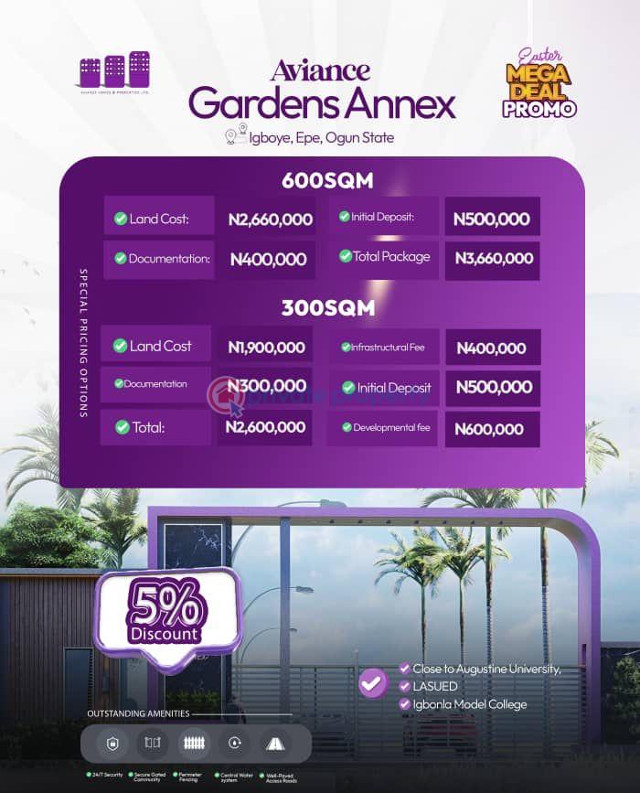 Residential Land For Sale Aviance Garden Annex Igboye Ogun State Close To Igbonla Model College Epe Lagos - 0