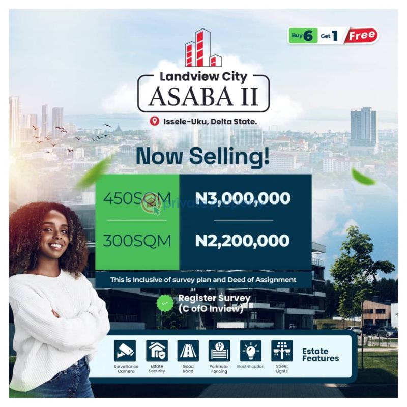 Residential Land For Sale Landview City Estate Phase 2 Iselle Uku Close To Asaba Int'l Airport Asaba Delta - 3