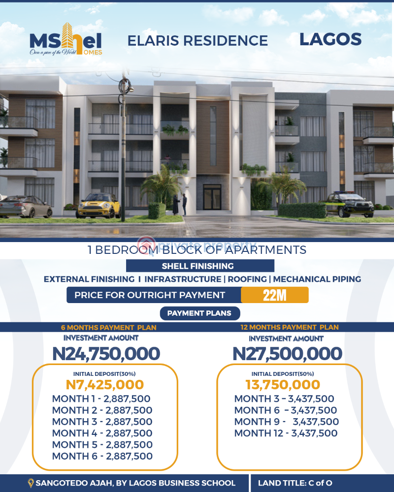 1 bedroom Block Of Flats For Sale Is Close To Lagos Business School, Ajah Monastery Road Sangotedo Lagos - 0