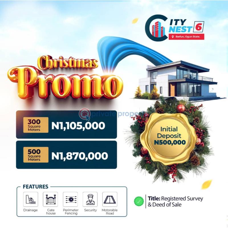 Residential Land For Sale City Nest Estate Phase 6 Ibefun Close To Petrolex Mega Oil Odogbolu Ogun - 5