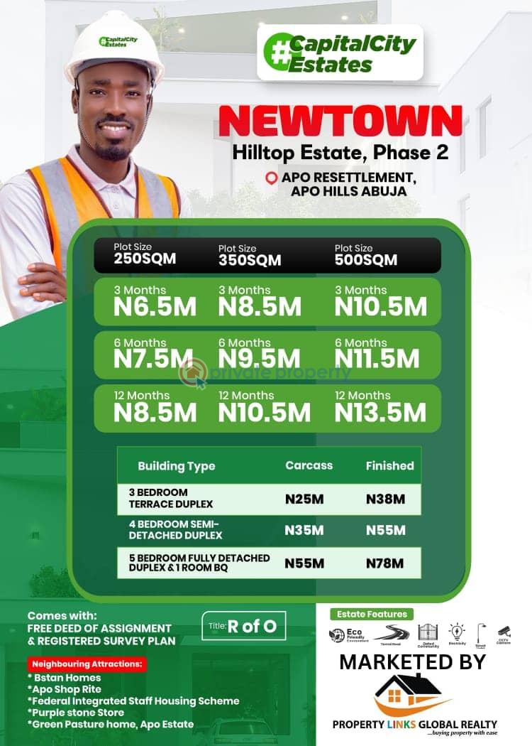 For sale Residential Land Newtown Hilltop Estate Phase 2 Close To Apo