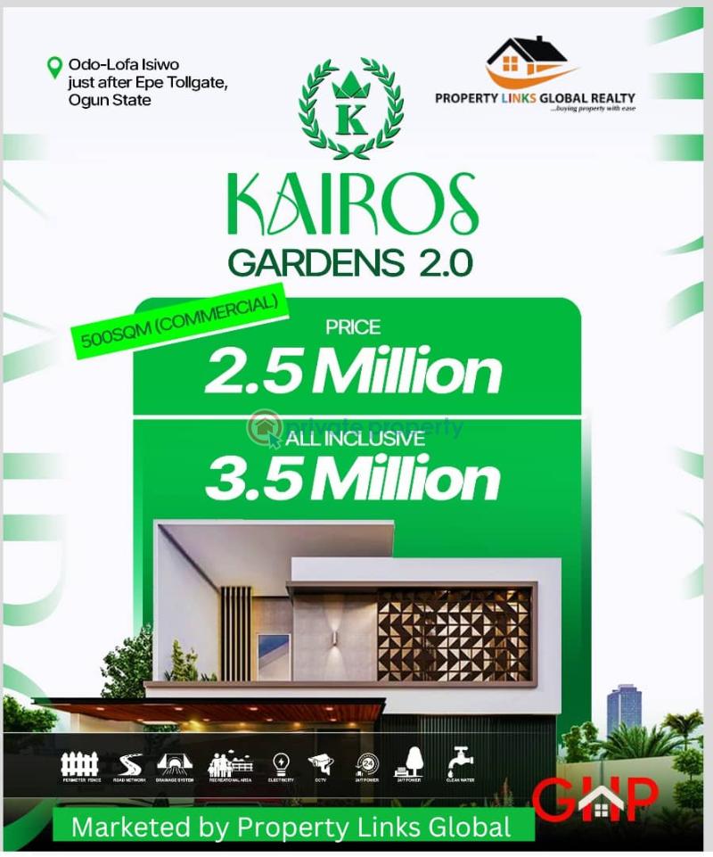 Mixed use Land For Sale Kairos Garden 2.0 Odo Lofa Isiwo Close To Epe Toll Gate Ijebu Ode Ogun - 0