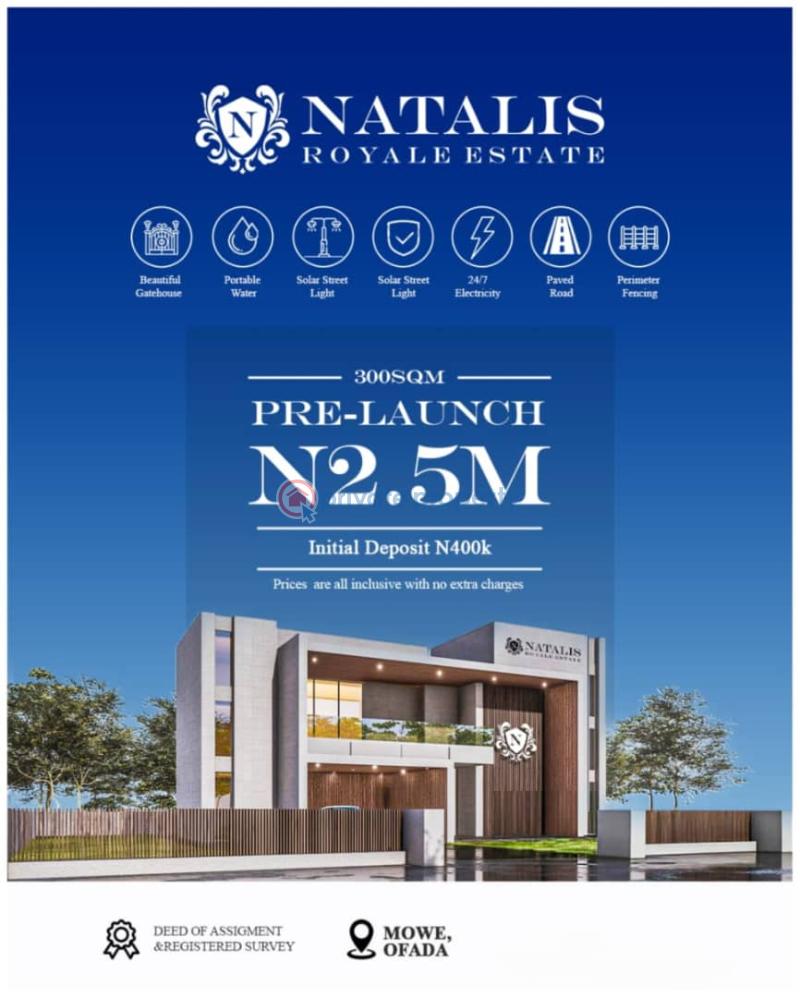 Residential Land For Sale Natalis Royale Estate Mowe Ofada Close To Mfm Prayer City And Redemption Camp Mowe Ogun area  - 1