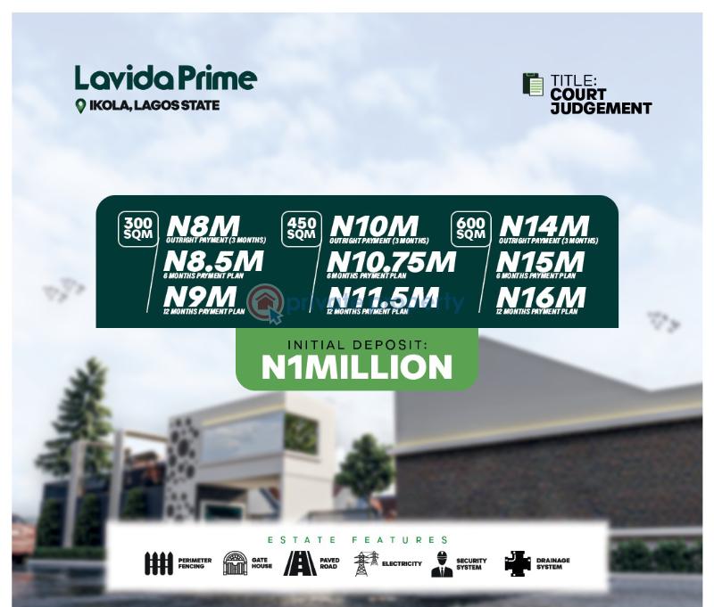Residential Land For Sale Lavida Prime City In Between Lagos And Ogunstate Ogun Ogun area  - 0