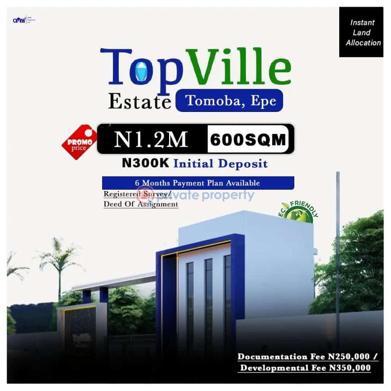 Land For Sale Top Ville Estate, Tomoba. Epe Lagos - 1