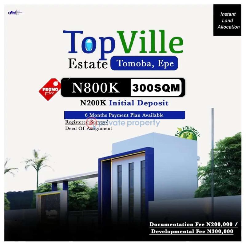 Land For Sale Top Ville Estate, Tomoba. Epe Lagos - 0