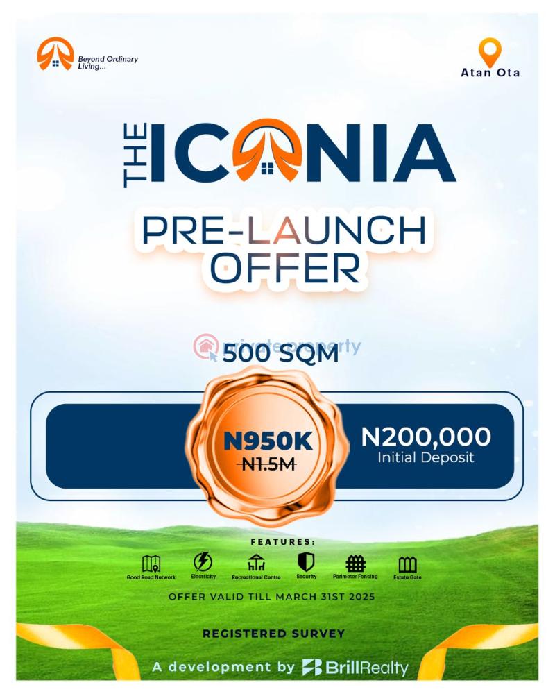 Residential Land For Sale Winners Chapel (canaanland, The Ark Project) * The Bells University * Covenant University * Nigeria Distilleries Limited * Indomie Factory * Nestle Company * Honda Car Manufacturing Company * Idiroko Border And Many Other Ota Ogun - 1