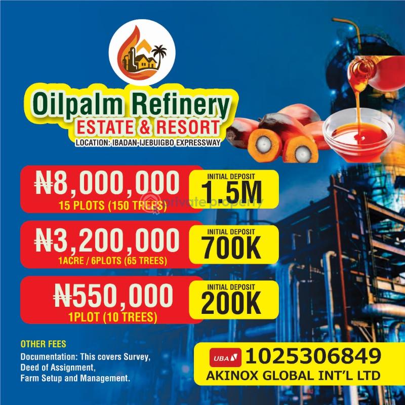 Commercial Land For Sale Oil Palm Refinery Estate & Resort Oke Sapen Ibadan Ijebu Igbo Expressway Close To Dangote Stone Ijebu Ode Ogun - 1