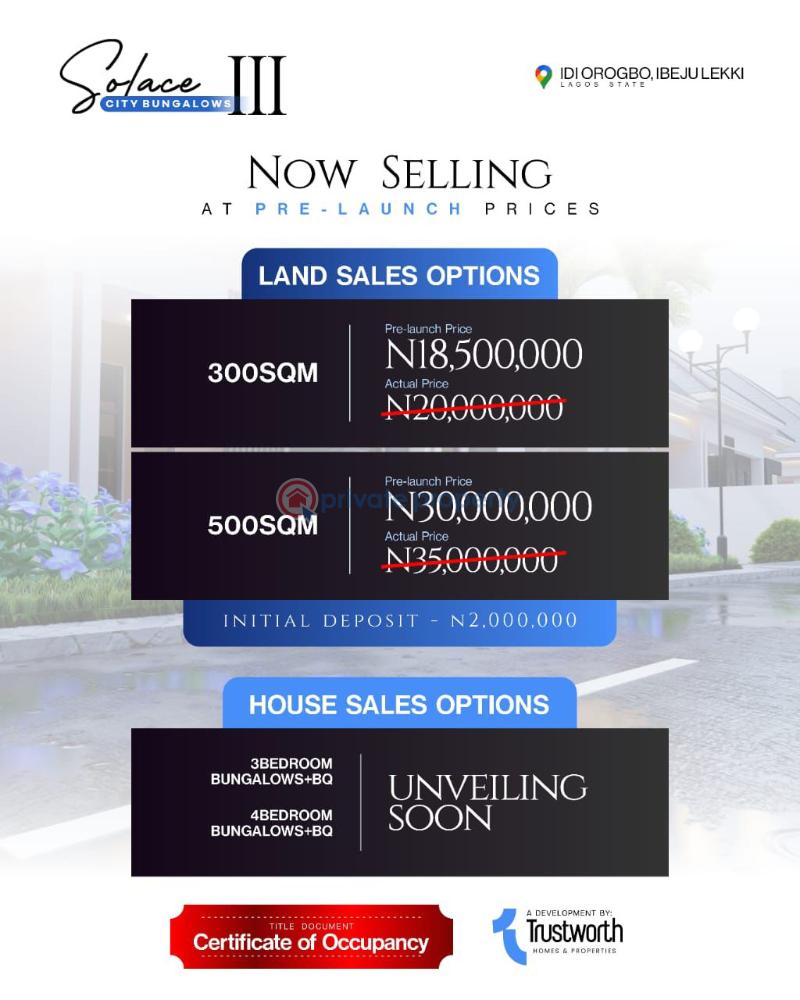 Residential Land For Sale Ibeju-Lekki Lagos