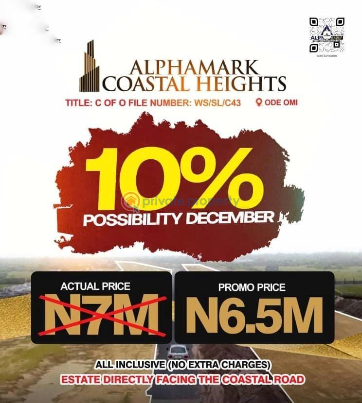 Residential Land For Sale Alphamark Coastal Heights, Ode Omi La Campaigne Tropicana Ibeju-Lekki Lagos - 0