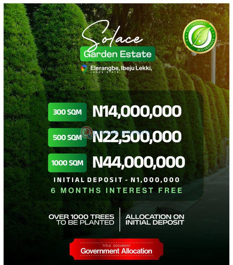 Residential Land For Sale ❗️solace Garden Estate Eleran Igbe Ibeju-Lekki Lagos