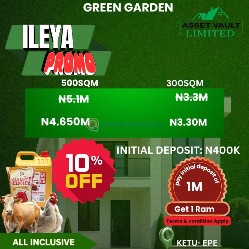 Mixed use Land For Sale Green Garden Estate With Verified Title And Instant Allocation Ketu Epe Lagos