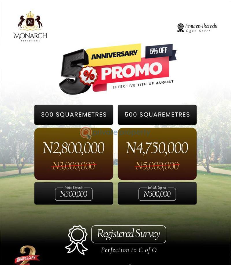 Residential Land For Sale Monarch Residence, Emuren, Ikorodu Ikorodu Lagos