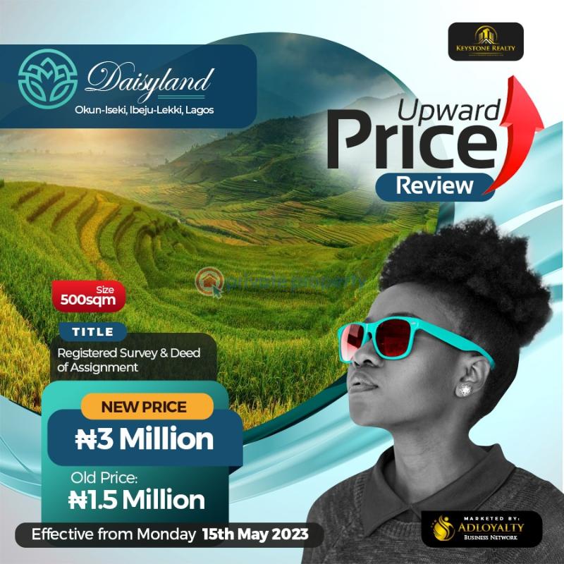 For sale Land Daisy Land Estate Okun Iseki Ibeju Lekki Fast Developing