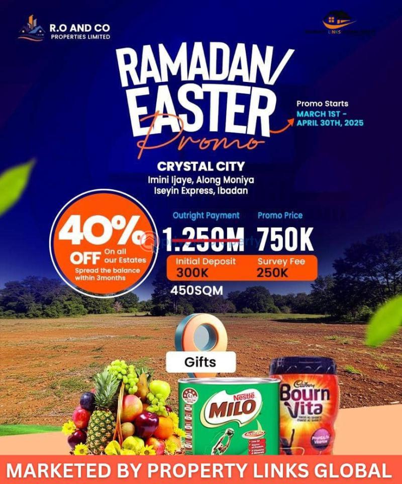 Residential Land For Sale Crystal City Estate Located At Imini Ijaiye, Along Moniya Iseyin Expressway Ibadan Oyo