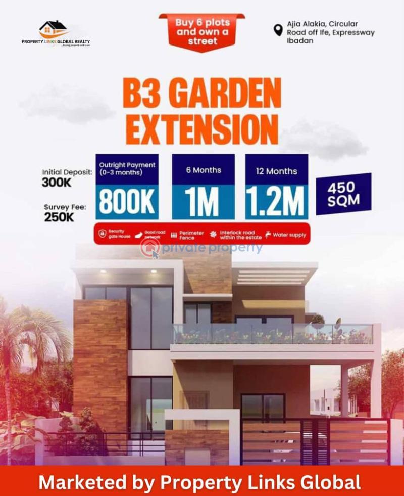 Residential Land For Sale B3 Garden Extension Located Along Ajia Alakia Circular Road Ibadan Oyo - 0
