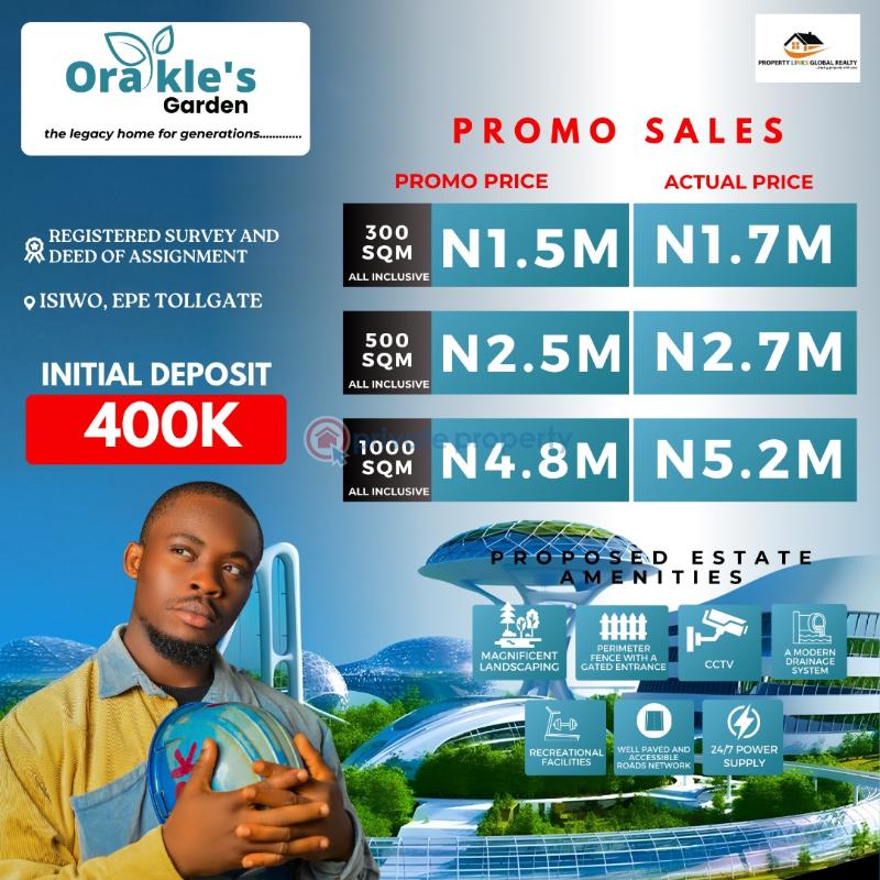 Residential Land For Sale Orakle's Garden Located At Isiwo, Epe/ijebu Ode Express Way. Epe Lagos - 1