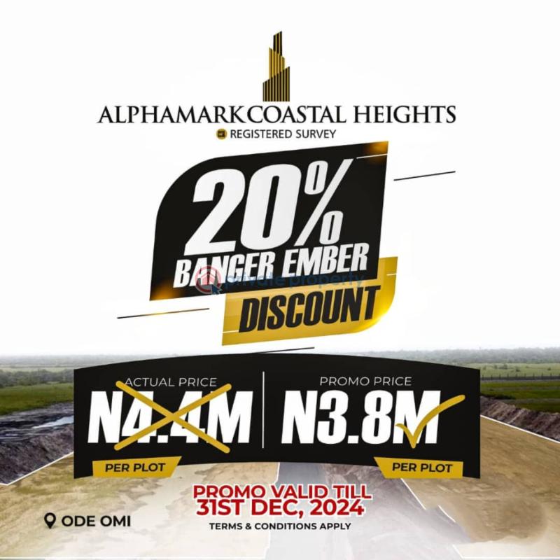 Residential Land For Sale Alphamark Coastal Heights Estate Ode Omi Facing The Coastal Road Ibeju-Lekki Lagos - 2