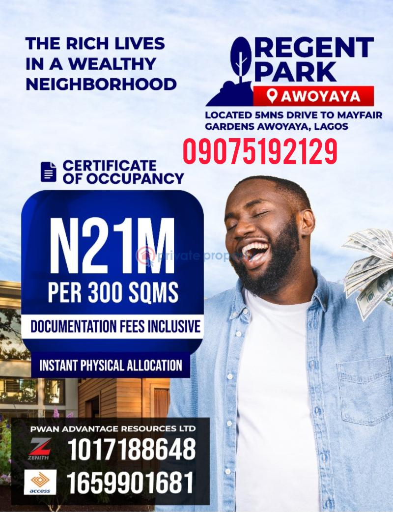 Land For Sale Close To Mayfair Gardens, Awoyaya Ibeju-Lekki Lagos