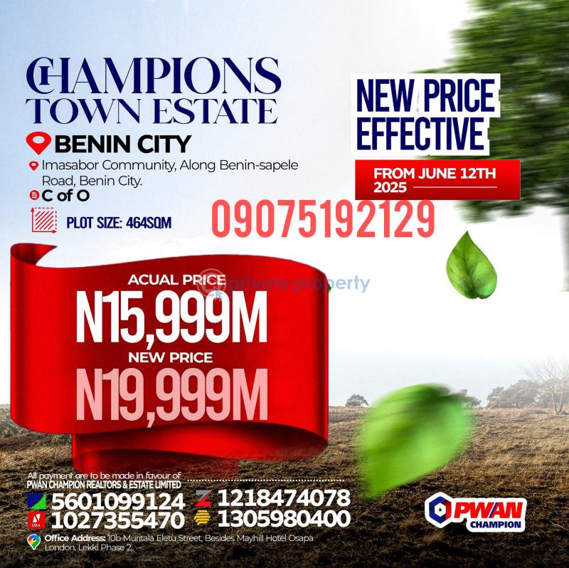 Land For Sale Imasobor Community, Along Benin Sapele Road Benin Edo