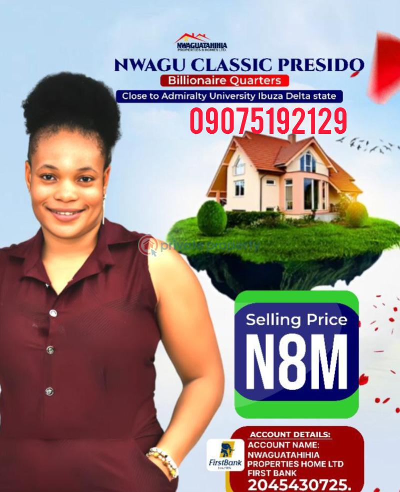 Land For Sale Close To Admiralty University Ibusa Oshimili North Delta