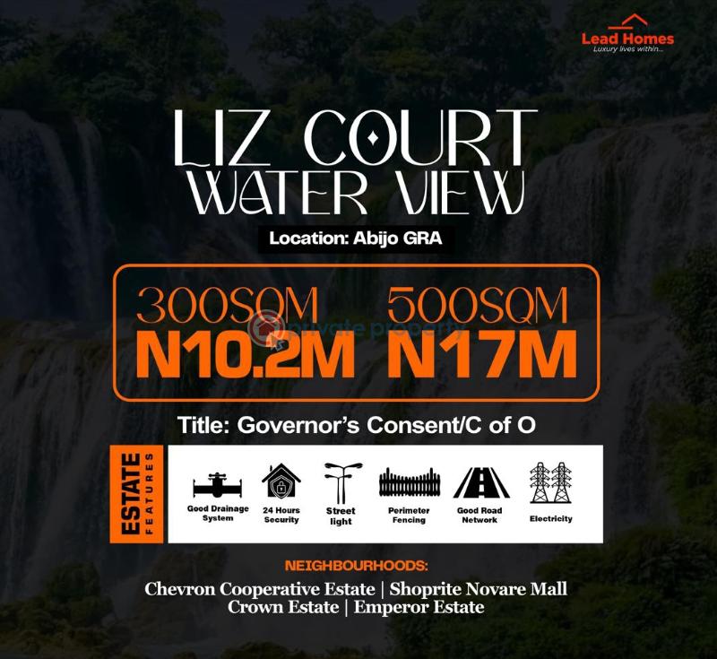 Mixed use Land For Sale Liz Court Water View Estate With Governor's Consent Close To Chevron Cooperative Estate Ibeju-Lekki Lagos