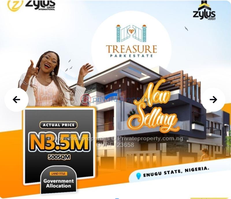 Residential Land For Sale Treasure Park Estate, Close To 📌location Akanu Ibiam Airport, Caritas University, Nnpc Depot, Enugu Suburb Enugu Area  - 1