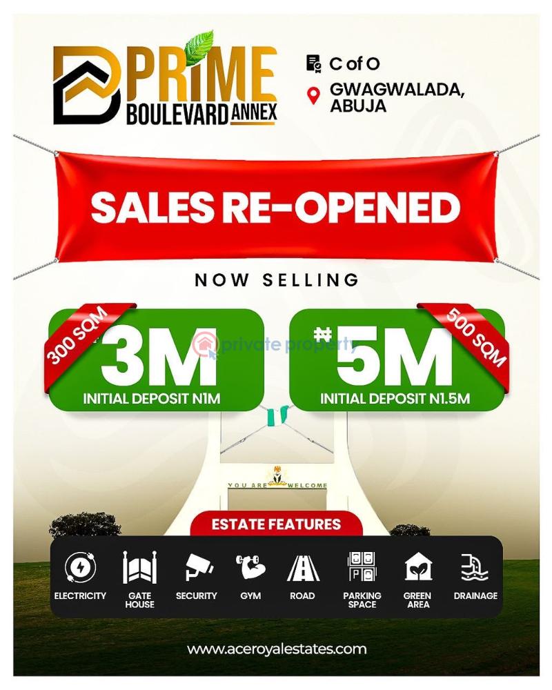 Mixed use Land For Sale Prime Boulevard Estate, Gwagwalada Abuja Phase 4  - 1
