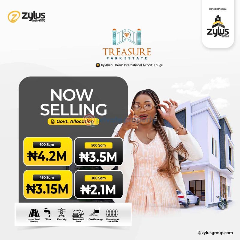 Residential Land For Sale Treasure Park Estate, Close To 📌location Akanu Ibiam Airport, Caritas University, Nnpc Depot, Enugu Suburb Enugu Area  - 2