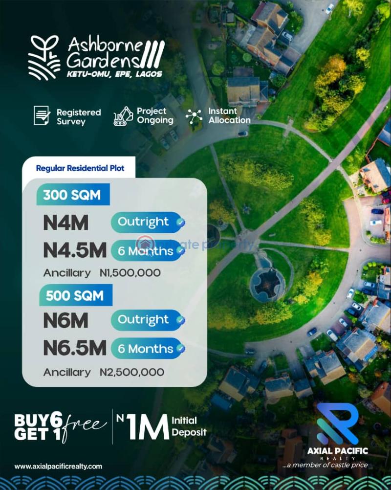 Land For Sale Ashborne Gardens Phase 4,ketu Omu, Epe Lagos - 5